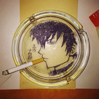 Illustration for article titled Some Anime Characters Are Perfect for Cigarette Art